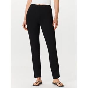 Quince Ultra-Stretch Ponte Straight Leg Pants Black Large